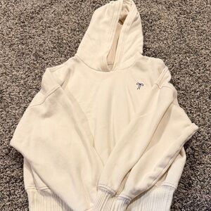 Aerie Cream Hoodie Sweater